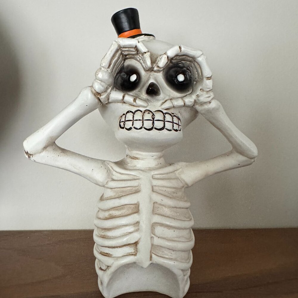 Place & Time Skeleton with Top Hat Table or Shelf Décor New